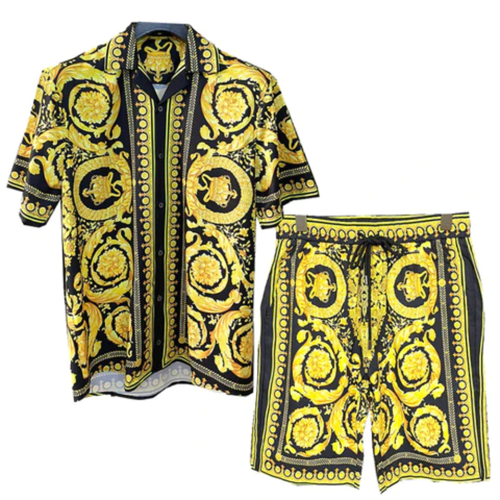 Conjunto de verão Versace Club: Camisola + Calças