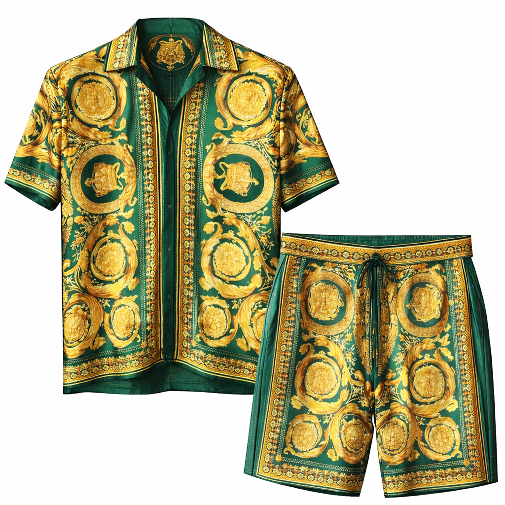 Conjunto de verão Versace Club: Camisola + Calças