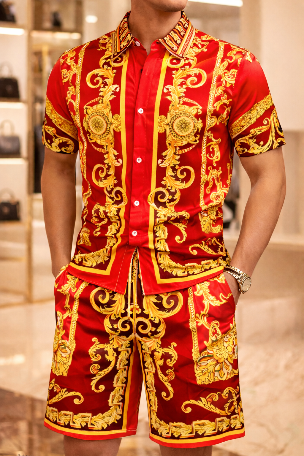 Conjunto de verão Versace Game: Camisola + Calças